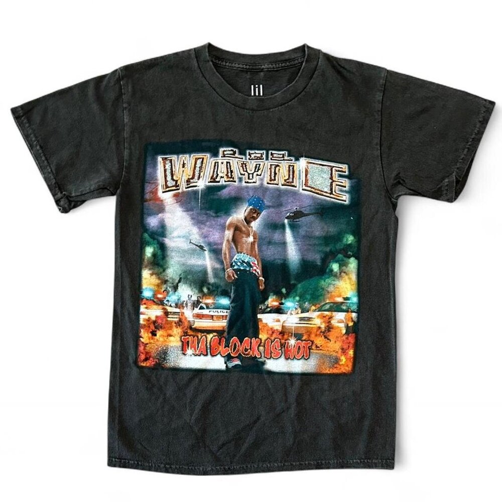 Lil Wayne "The Block Is Hot" Graphic Hip Hop Rapper Weezy Shirt Men's Size Small